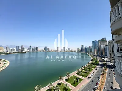 “Luxury 4BR + Maid | Huge Balconies | Full Sea View | Chiller Free | Prime Al Majaz 3”