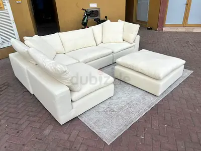 Marina home Luscious Original feather filled Sofa Beige Excellent Condition