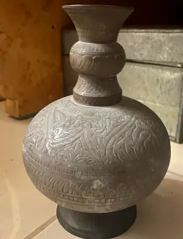 Antique Metal Vase / Urn - Decorative Collectible