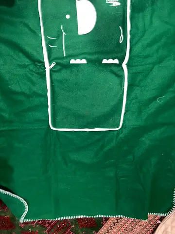 Green baby sleeping bag / wearable blanket - size small