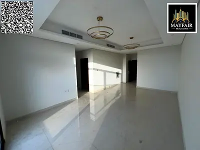 2BR apartment in Al Mowaihat 3, prime location near all services, central AC, 3 bathrooms, spacious layout, AED 50K in 4 payments, ideal for families