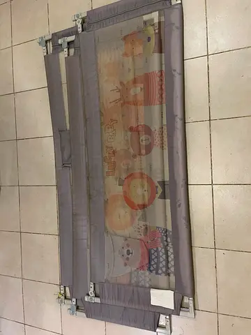 3 set of grey bed rails / cot rails for toddler bed.
