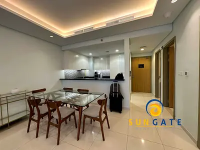 Full Burj Views , Fully Furnished , Next to Metro