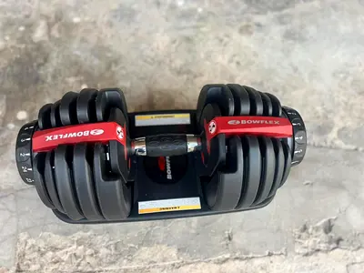 Adjustable Bowflex-style Dumbbell Set (SelectTech) - Compact Home Weights