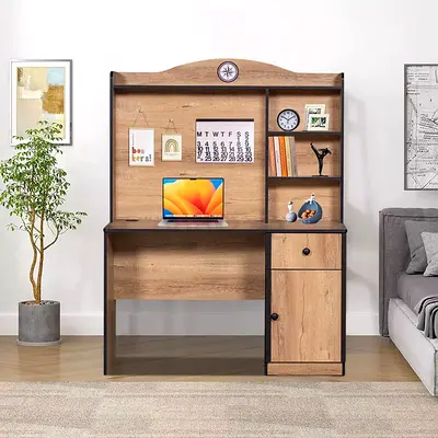 Homebox Crew 1-Drawer 1-Door Study Desk with Hutch