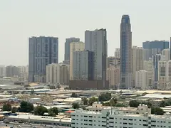 Beautiful 1BR hall on Al Wahda Street, spacious, 2 balconies with open city view, free parking, cent