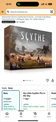 Scythe Board Game (Base) - Strategy Engine-Building Game, 1-5 Players, Ages 14+