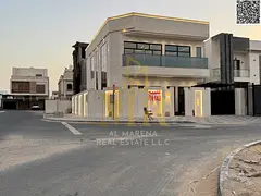 Luxury corner villa in Al Bahia, modern design, spacious layout, attractive price including fees