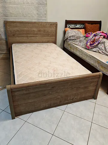 Single Wooden Bed Frame without Mattress - Light Oak Finish