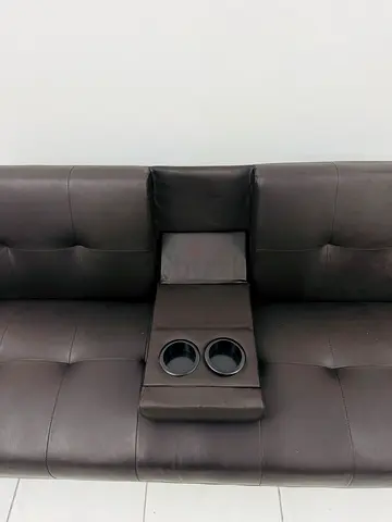 Black Sofa Bed (Modern Leather Couch)