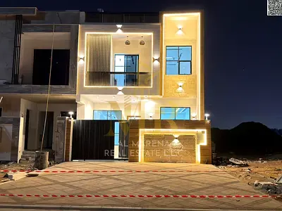 5-bedroom villa for sale in Al Yasmin – 2 floors and a roof, including registration and ownership fees | Special cash offer
