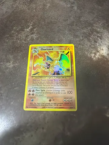Rare Holographic Charizard Pokémon Card (Single Card)