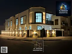 A unique opportunity to own a luxurious villa in the Al Zahiyah area of Ajman, where modern design m