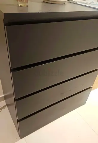 IKEA black 4-drawer chest - good condition
