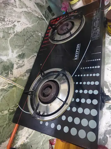 Krypton 2-Burner Glass Top Gas Hob, Gas Stove - Good Working Condition