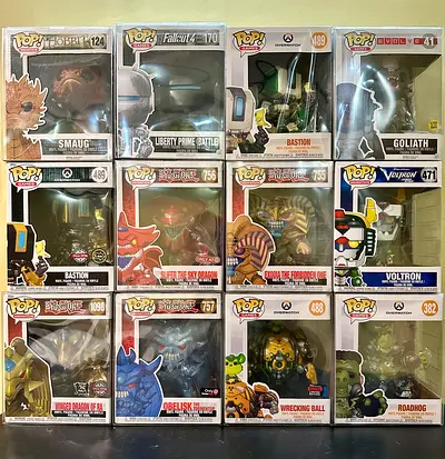 Funko Pop! Yugioh Slifer, Obelisk, Ra, Smaug, Fallout, Overwatch, Bastion, Rodhog, Wrecking Ball