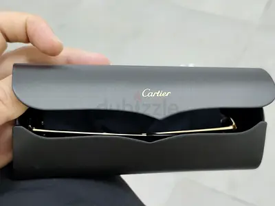 Cartier rimless designer sunglasses - gold accents CT 0468S