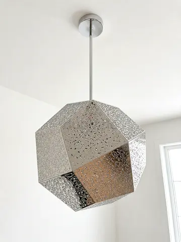 Geometric Mercury Silver metal Pendant Light - Modern Ceiling Lamp