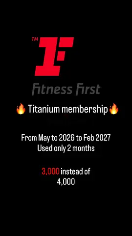 Fitness First Titanium membership