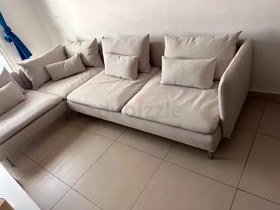 Ikea Sodhremn Corner Sofa Beige Excellent Condition