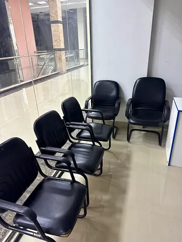 Used Office Desk Set with Chairs and Cabinets Everything In Photo For 800 Aed - Good Condition