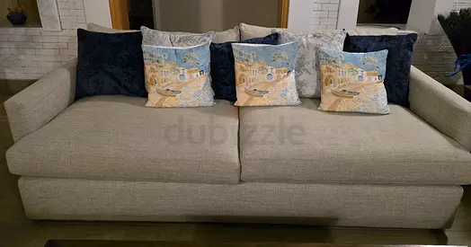 Light Beige 3-Seater Sofa — Excellent Condition