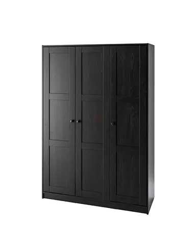 Ikea Wardrobe RAKKESTAD black 3 door