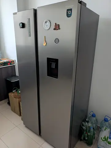 Hisense Side-by-Side Refrigerator with Water Dispenser - Stainless Steel