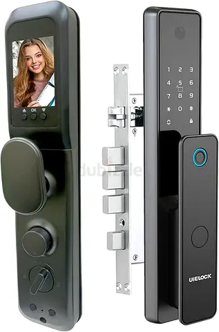 Smart Video Door Lock with Keypad, Fingerprint and Mechanical Backup