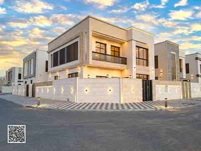Villa (corner) in Ajman | Al Yasmin area | 5 rooms, majlis and hall | Freehold ownership for all nationalities | Price includes registration fees.
