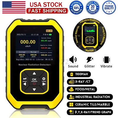 Nuclear Radiation Detector GM Geiger Counter β/γ/X-Ray Dosimeter Portable