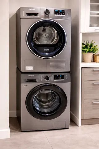 Free delivery Samsung Front Load 8 kg Washer and Dryer Stackable Set - Gray