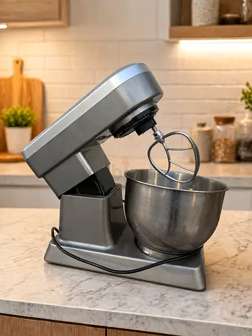 Used Silver Stand Mixer with Mixing Bowl and Beater Attachment