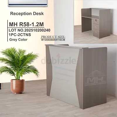 Grey Reception Desk New Available For Sale