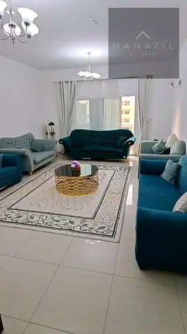 عرض لا يتكرر  ،،، شقه مفروشة غرفتين وصاله ،  مساحه كبيره جدا اطلاله ممتازة في التعاون الشارقه