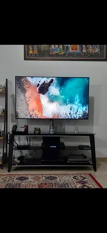 TV Stand and Media Console with glass top (Great condition)