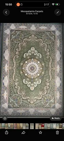 Green Persian-Style Area Rug - Excellent Condition 3x5meter