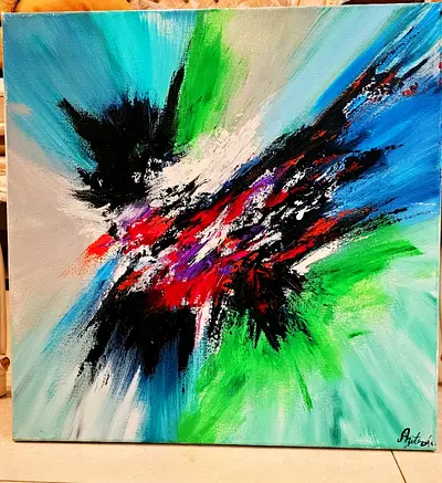 Green Abstract painting best price