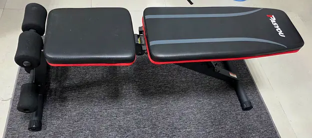 Adjustable Weight Bench with Leg Rollers — Good Condition