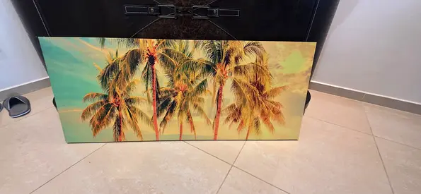 Tropical Canvas Wall Art – Palm Trees Sunset