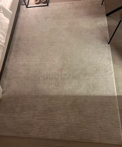 Light Beige Textured large Area Rug -fantastic Condition. Only had it 3 weeks
