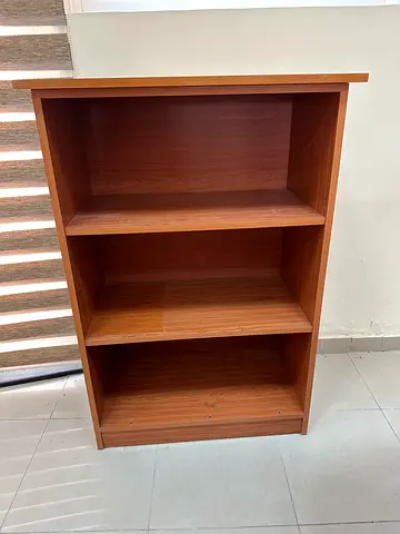 Wooden 3-Compartment Open Cabinet / Shelf Unit - Good Condition