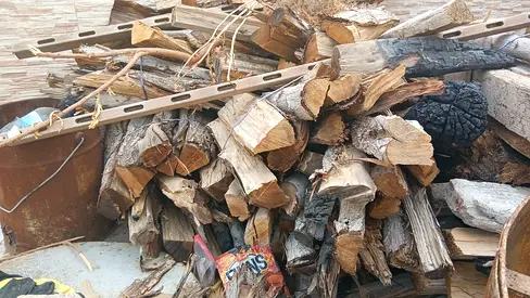 Full amount of wood for sale because of shifting