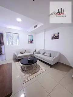 Sharjah, Al Khan, Beach Tower 2, furnished apartment with hotel-style furnishings, second occupancy.