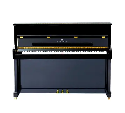 Steiner HU-110e Upright Piano Black