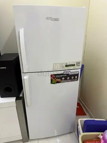 White Super General Double Door Refrigerator - Good Condition