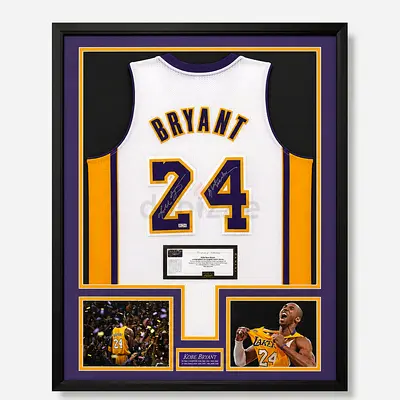 Kobe Bryant Framed Jersey Hand Signed Panini COA