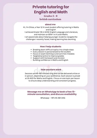 Tutoring/education services
