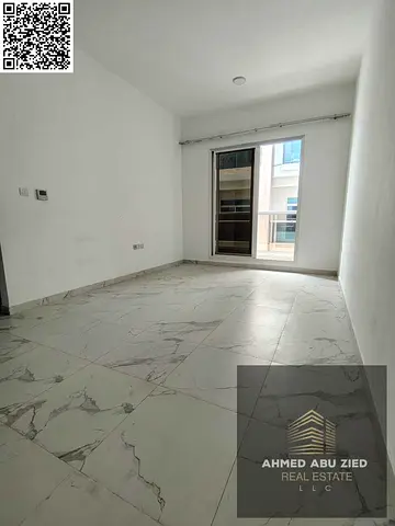 Brand new 2 master bedroom apartment with hall, 3 baths, balcony, built-in wardrobes, full maintenance, near Dubai & Sharjah exits/services