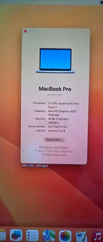 MacBook Pro (15-inch) - macOS Ventura, Excellent Condition